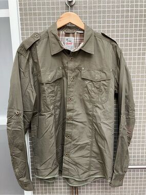 Triple Five Soul Olive Military Field Shirt Jacket